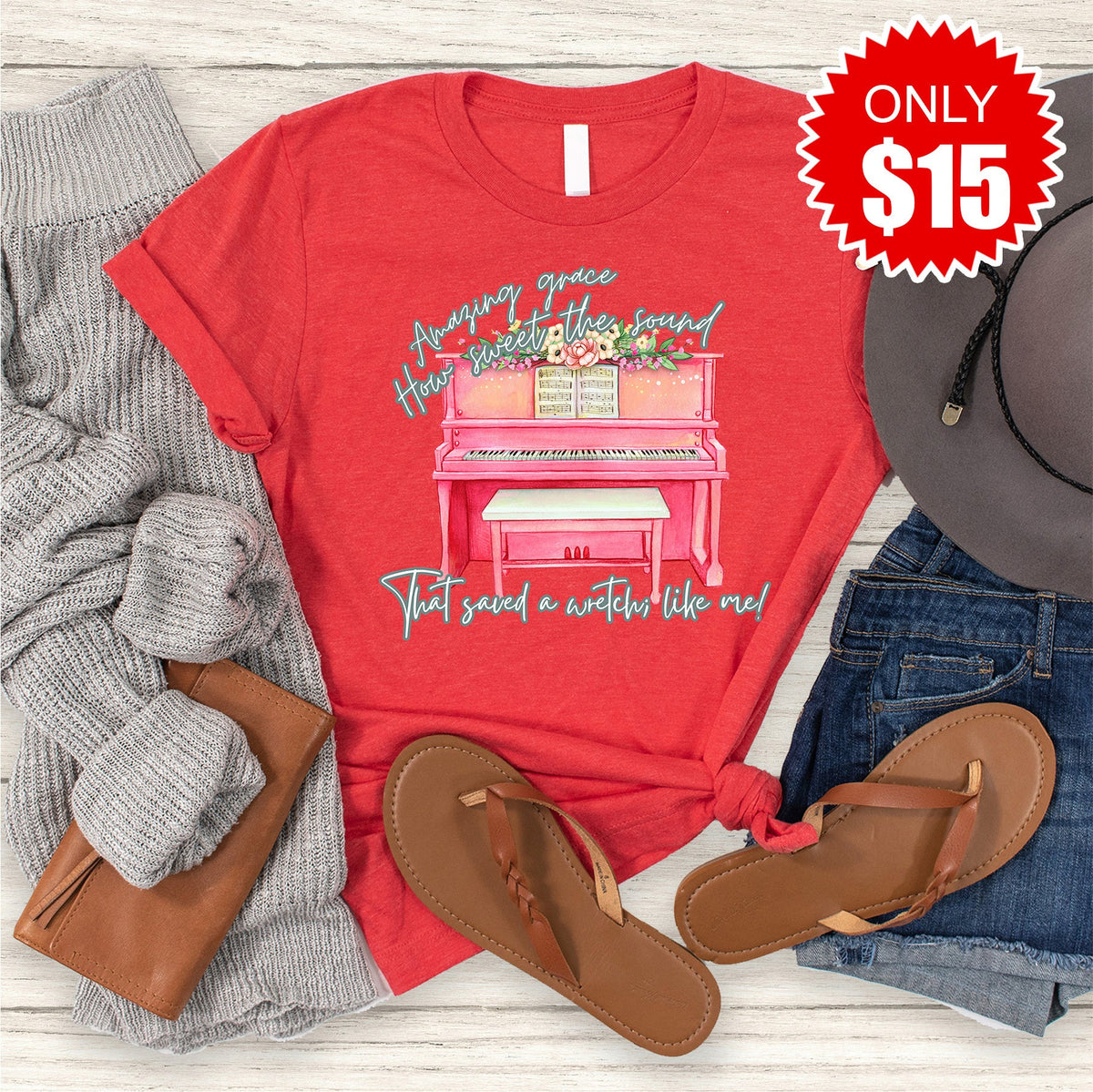 Amazing Grace Piano Tee - 15 product image 1
