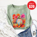 Pumpkins Sweatshirt - Heather Sage - 20 product image 1