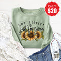Not Perfect Just Forgiven Sweatshirt - Heather Sage - 20 product image 1