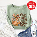 Give Thanks Sweatshirt - Heather Sage - 20 product image 1