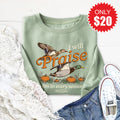 I Will Praise Him Sweatshirt - Heather Sage - 20 product image 1