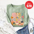 God Is Good Sweatshirt - Heather Sage - 20 product image 1