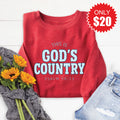 God's Country Sweatshirt - Heather Scarlet - 20 product image 1
