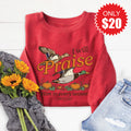 I Will Praise Him Sweatshirt - Heather Scarlet - 20 product image 1
