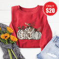 Pumpkin Trio Sweatshirt - Heather Scarlet - 20 product image 1