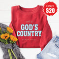 God's Country Sweatshirt - Heather Scarlet - 20 product image 1