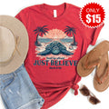 Believe Sea Turtle Tee - Heather Scarlet - 15 product image 1