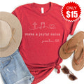Joyful Noise Tee - Heather Scarlet - 15 product image 1