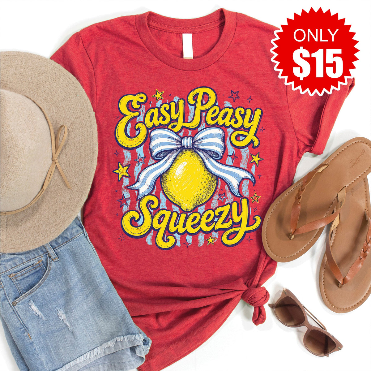 Easy Peasy Tee - Heather Scarlet - 15 product image 1
