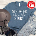 Stronger Than The Storm Tee - Heather Slate - 15 product image 1