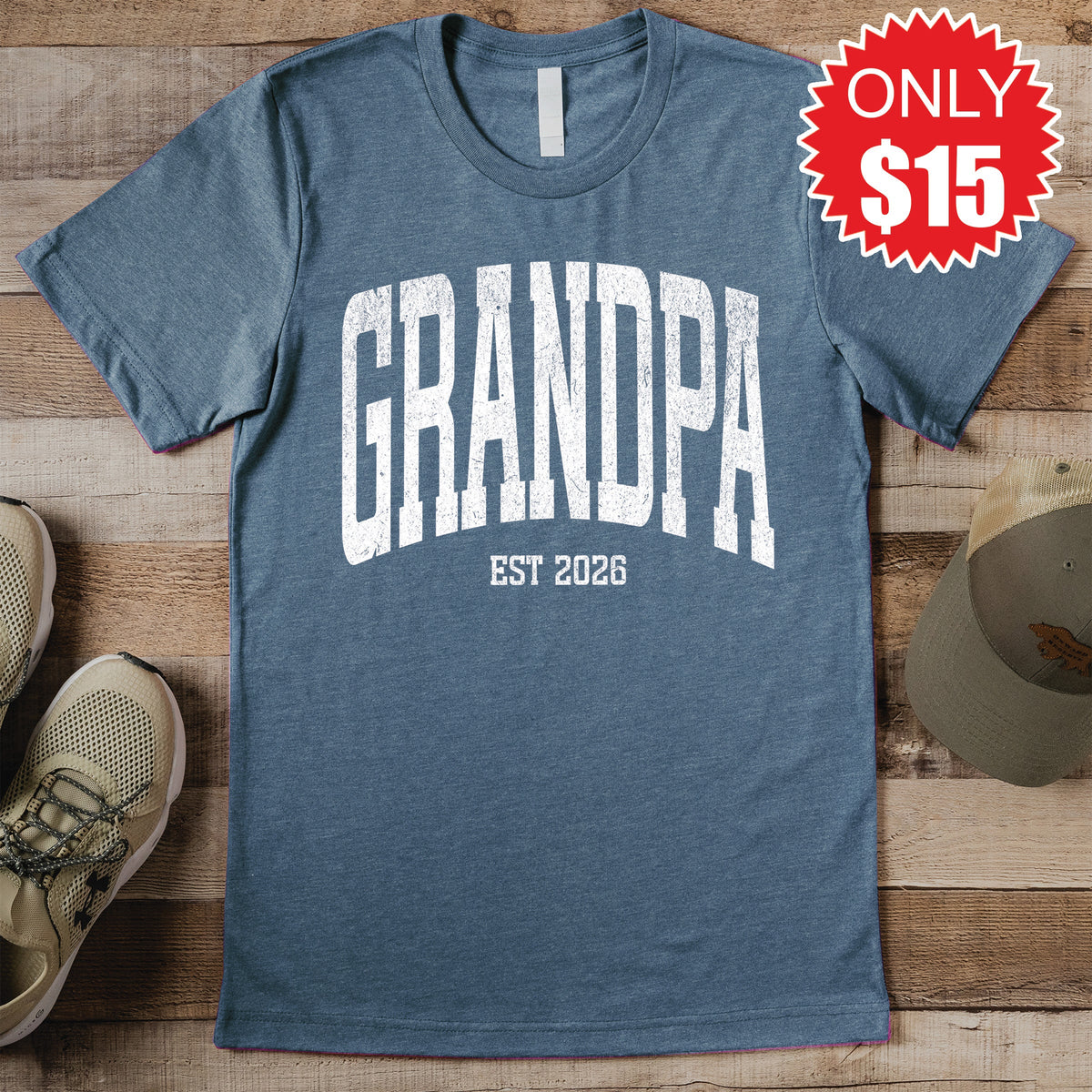 Grandpa Tee - Heather Slate - 15 product image 1