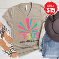 Jesus Makes All Things New V-Neck - Heather Stone - 15
