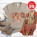 Blessed V-Neck - Heather Stone - 15