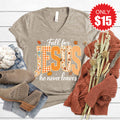Fall For Jesus V-Neck - Heather Stone - 15