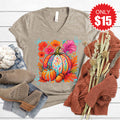 Pumpkins V-Neck - Heather Stone - 15