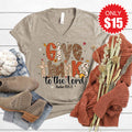 Give Thanks V-Neck - Heather Stone - 15
