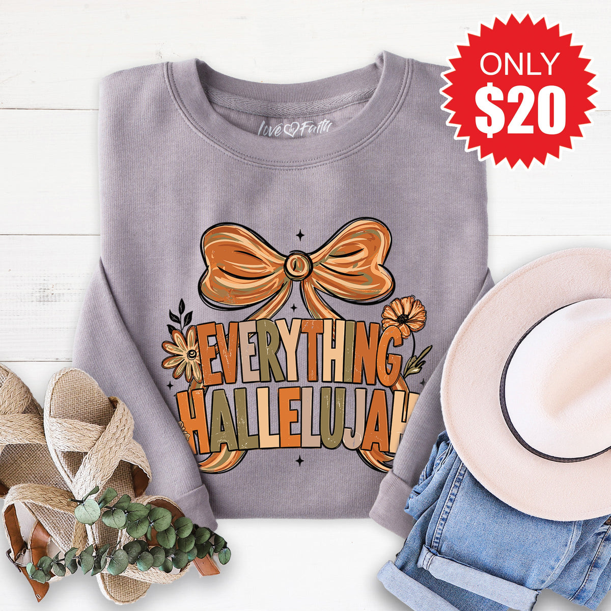 Everything Hallelujah Sweatshirt - Heather Storm - 20 product image 1