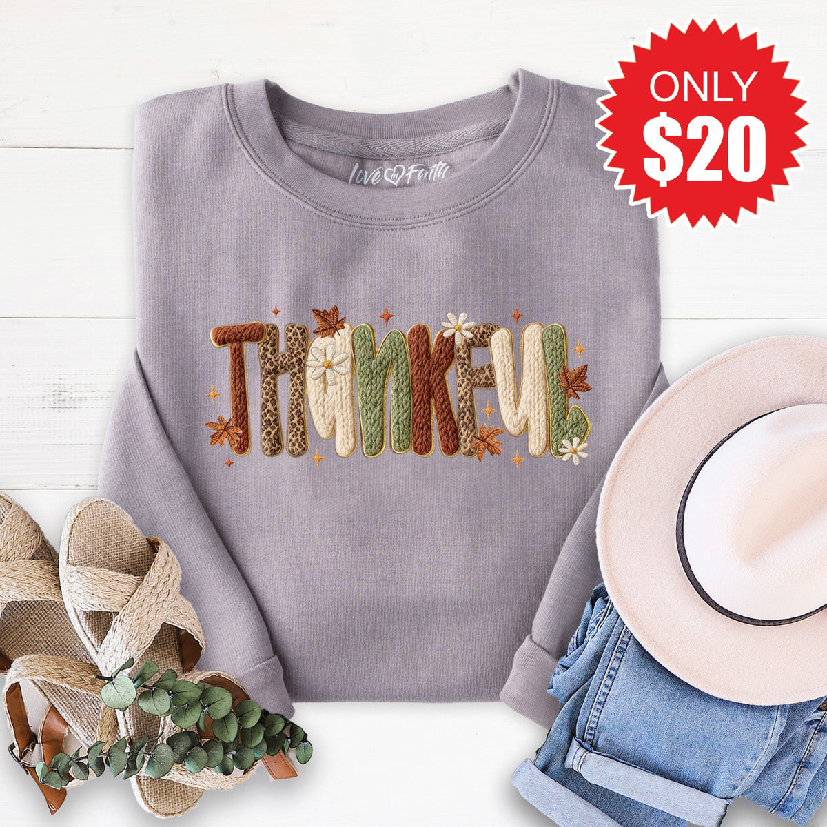 Thankful Sweatshirt - Heather Storm - 20 product image 1