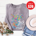 Faith Hummingbird Sweatshirt - Heather Storm - 20 product image 1