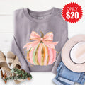 Pink Pumpkin Sweatshirt - Heather Storm - 20 product image 1
