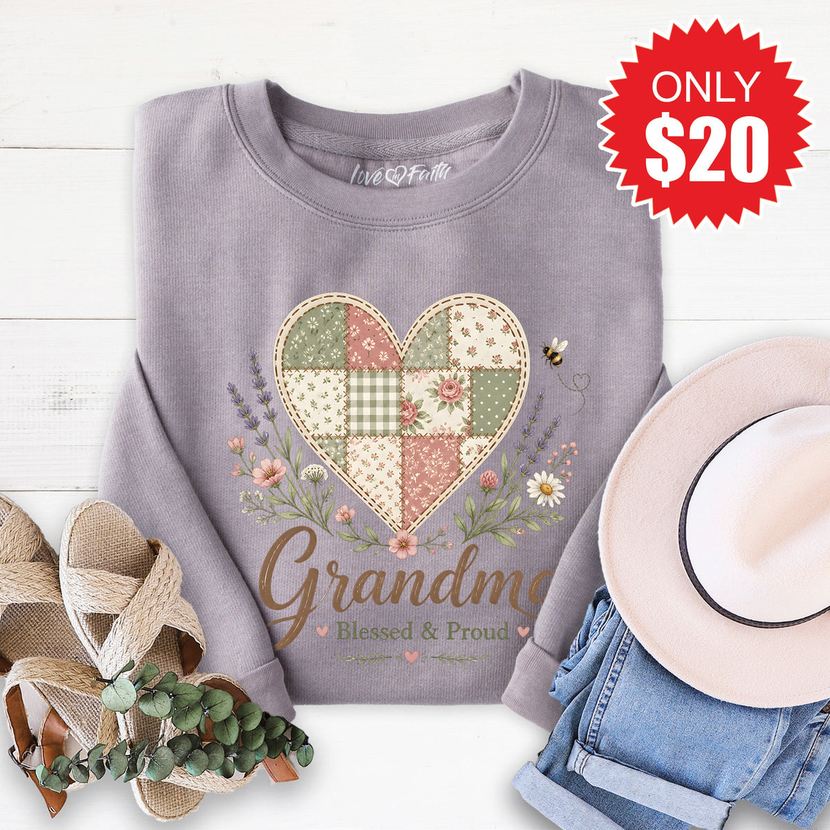 Grandma Sweatshirt - Heather Storm - 20 product image 1