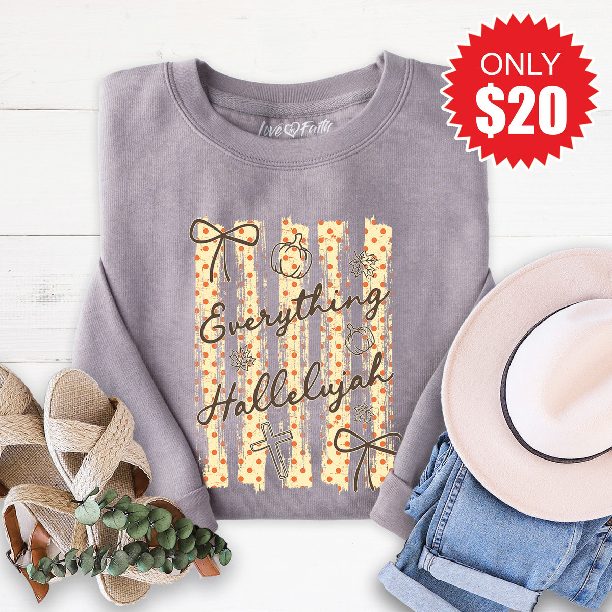 Everything Hallelujah Sweatshirt - Heather Storm - 20 product image 1
