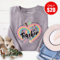Teacher Pencil Heart Sweatshirt - Heather Storm - 20 product image 1