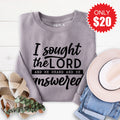 I Sought The Lord Sweatshirt - Heather Storm - 20 product image 1
