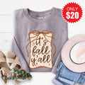 It's Fall Ya'll Sweatshirt - Heather Storm - 20 product image 1