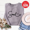 Smile Sign Sweatshirt - Heather Storm - 20 product image 1