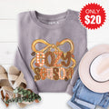 Cozy Season Bow Sweatshirt - Heather Storm - 20 product image 1