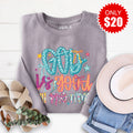 God Is Good Sweatshirt - Heather Storm - 20 product image 1