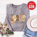 Jesus And Pumpkins Sweatshirt - Heather Storm - 20 product image 1
