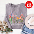 Wild Flowers Grow Sweatshirt - Heather Storm - 20 product image 1