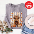 Fall Cow Sweatshirt - Heather Storm - 20 product image 1