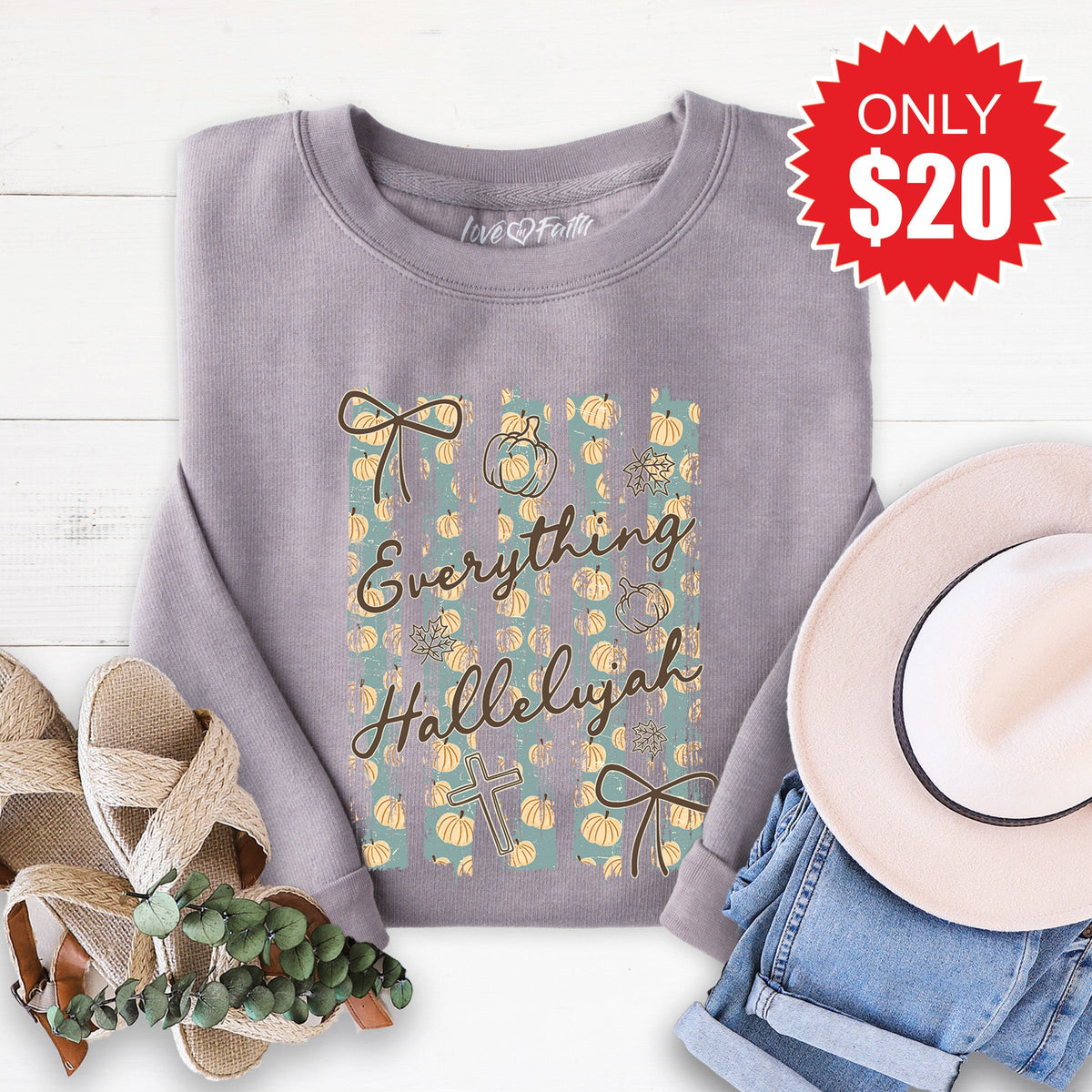 Everything Hallelujah Sweatshirt - Heather Storm - 20 product image 1