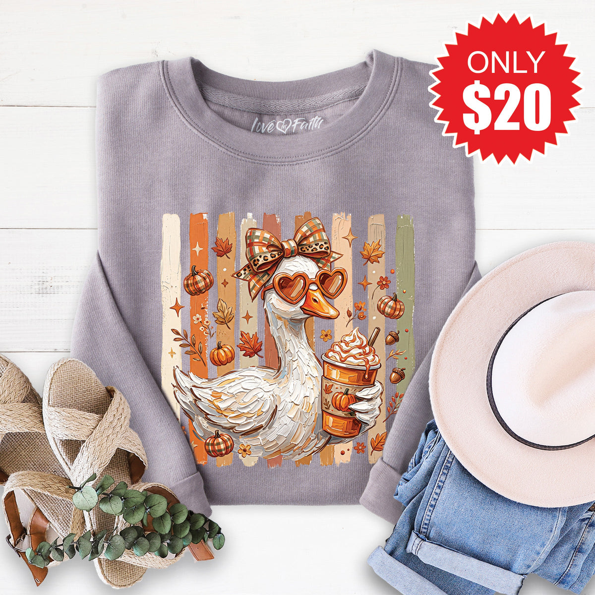 Fall Goose Sweatshirt - Heather Storm - 20 product image 1