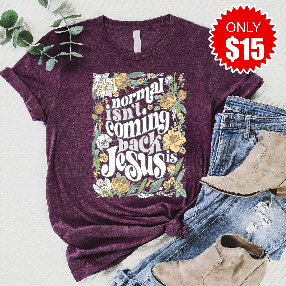 Normal Isn't Coming Back Tee - Heather Sugar Plum - 15 product image 1