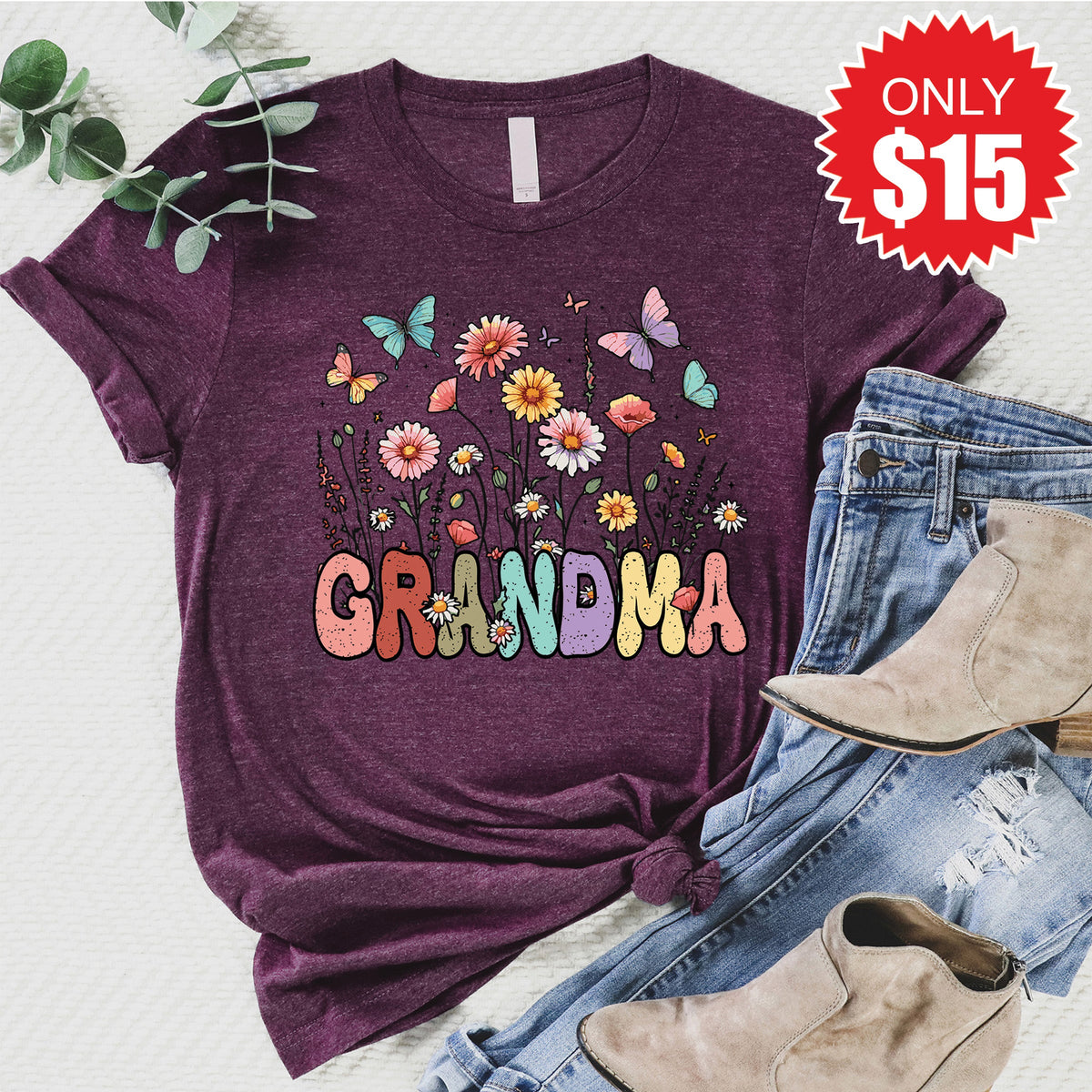 Grandma Tee - Heather Sugar Plum - 15 product image 1