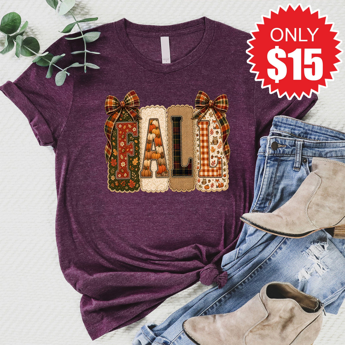 Fall Tee - Heather Sugar Plum - 15 product image 1
