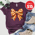 Fall Bow Tee - Heather Sugar Plum - 15 product image 1