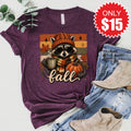 Fall Racoon Tee - Heather Sugar Plum - 15 product image 1