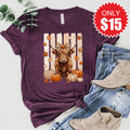 Fall Cow Tee - Heather Sugar Plum - 15 product image 1