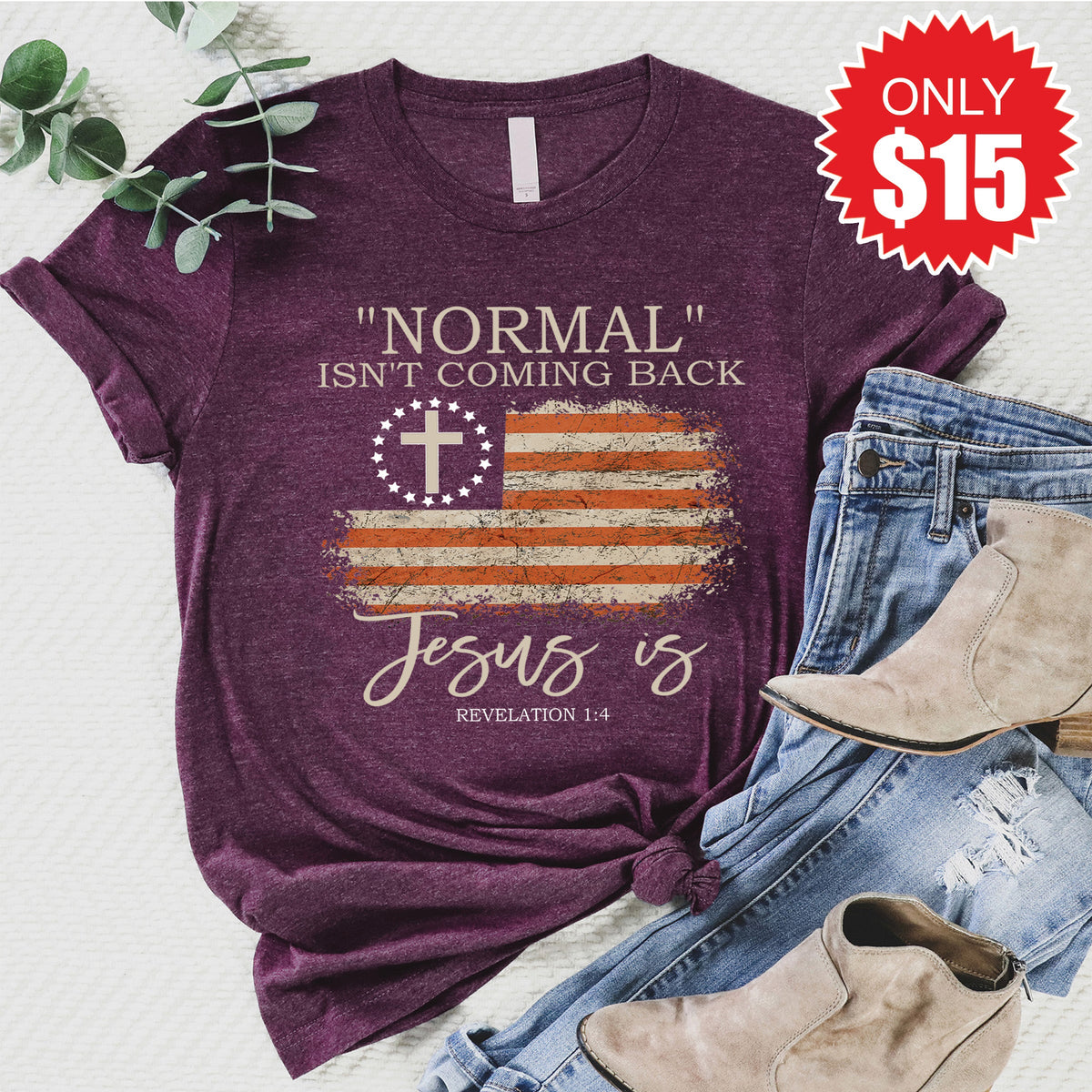 Normal Isn't Coming Back Tee - Heather Sugar Plum - 15 product image 1