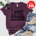 I Sought The Lord Tee - Heather Sugar Plum - 15 product image 1