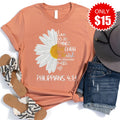 I Can Do All Things Daisy Tee - Heather Terracotta - 15 product image 1