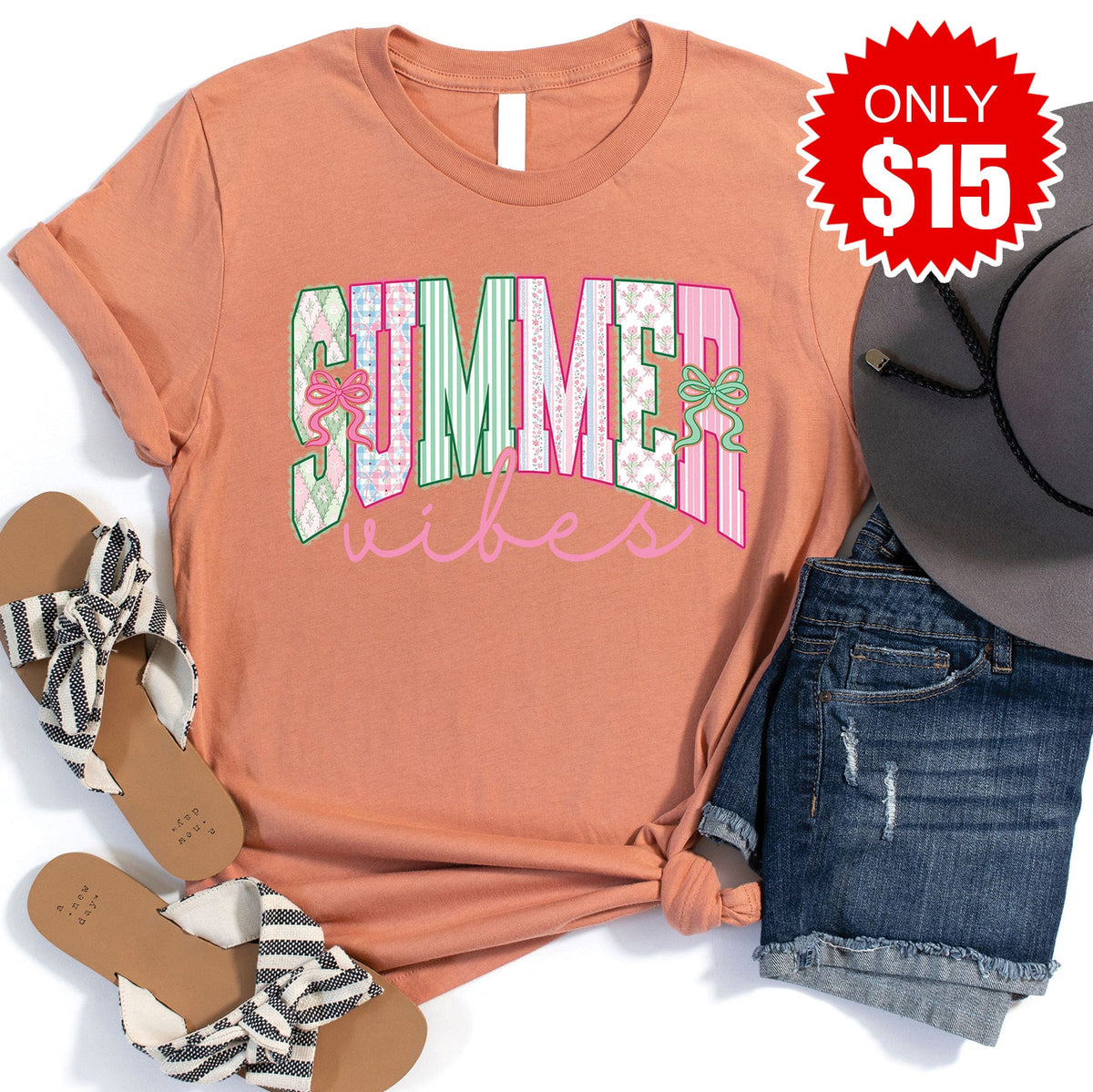 Summer Vibes Tee - Heather Terracotta - 15 product image 1
