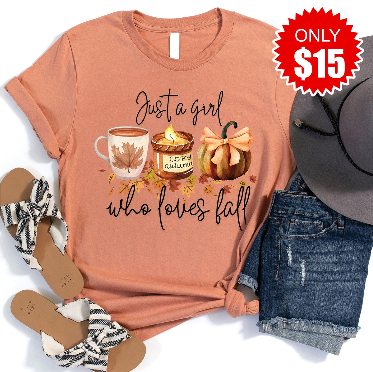 Just A Girl Tee - Heather Terracotta - 15 product image 1