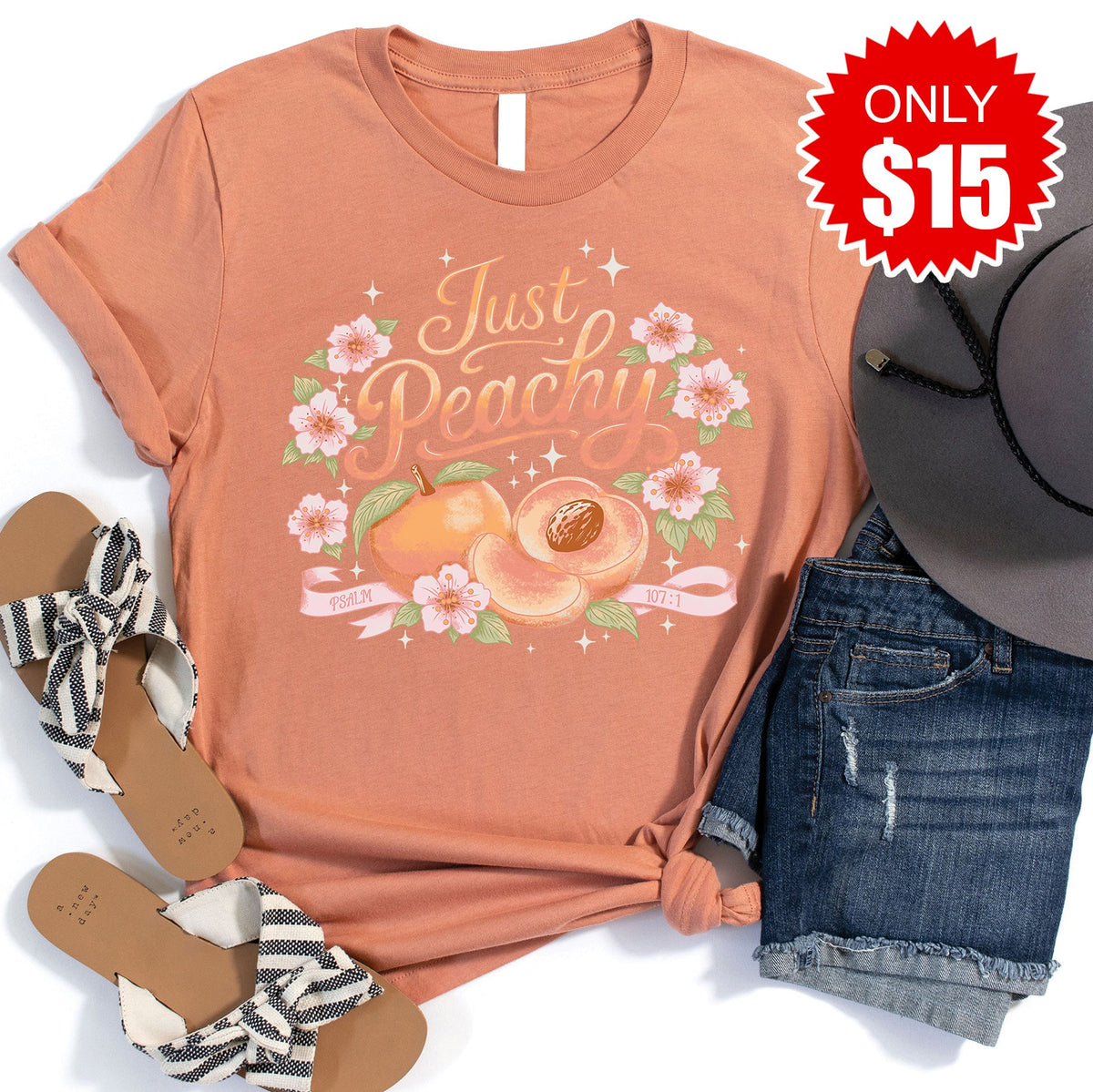 Just Peachy Tee - Heather Terracotta - 15 product image 1