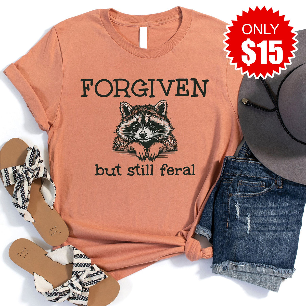 Forgiven Tee - Heather Terracotta - 15 product image 1